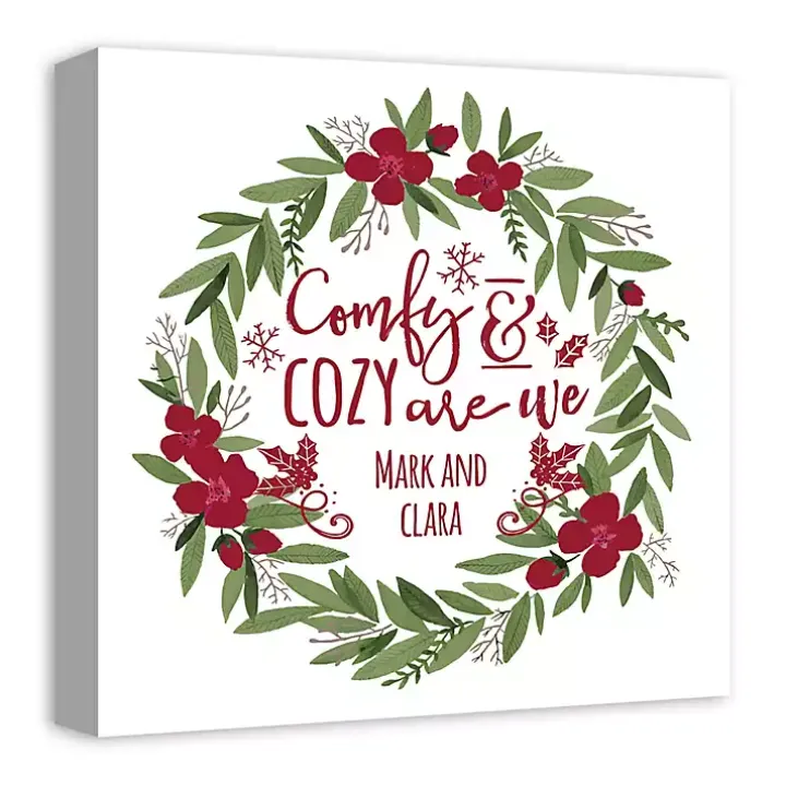 Personalized Comfy & Cozy Are We Wall Plaque