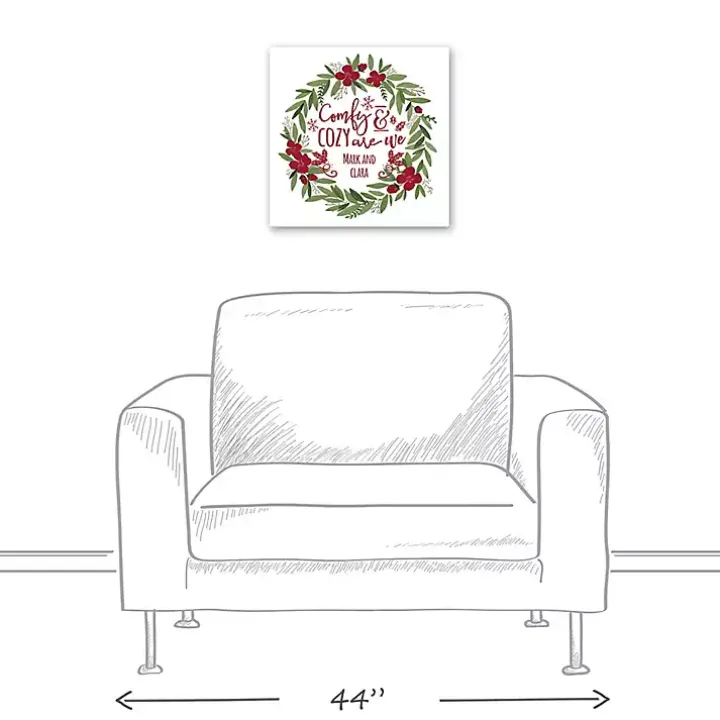 Personalized Comfy & Cozy Are We Wall Plaque