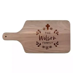 Personalized Easter Cross Walnut Serving Board