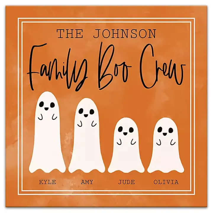 Personalized Family Boo Crew Halloween Wall Art