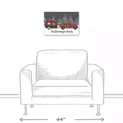 Personalized Family Christmas Truck Wall Plaque