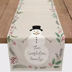Personalized Family Snowman Table Runner, 72 in.