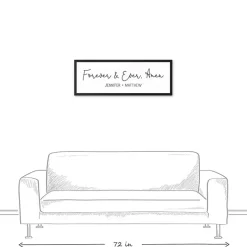 Personalized Forever and Ever Canvas Wall Plaque