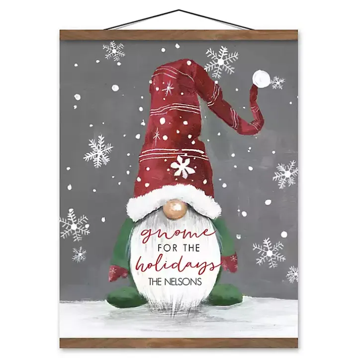 Personalized Gnome Teak Hanging Wall Plaque