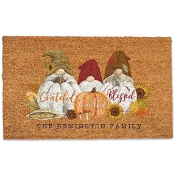 Personalized Grateful Gnomes Doormat