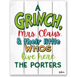 Personalized Grinch Family Wall Plaque