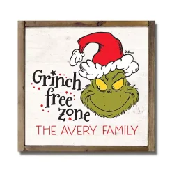 Personalized Grinch Free Zone Wall Plaque