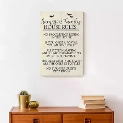 Personalized Halloween House Rules Canvas Print