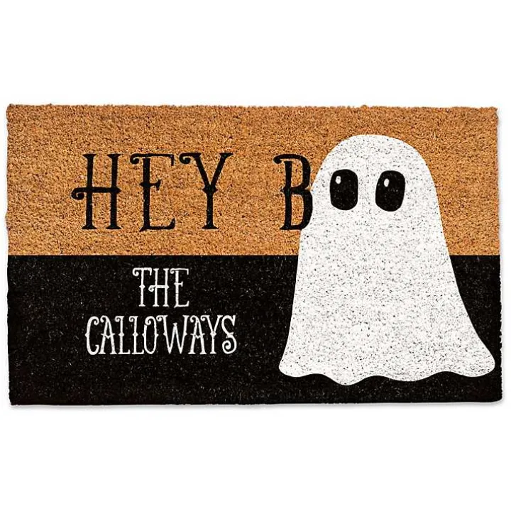 Personalized Hey Boo Halloween Doormat