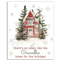 Personalized Home for the Holidays Cabin Print