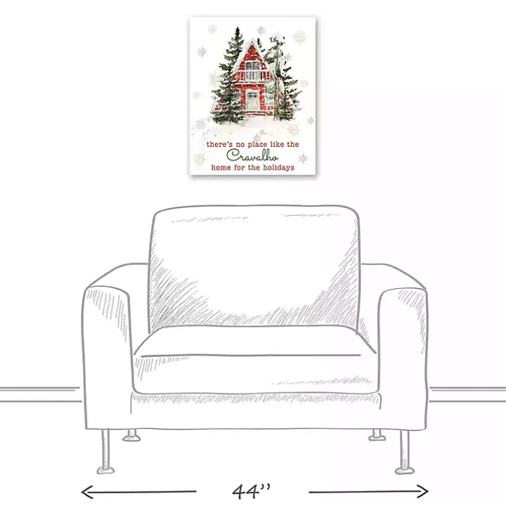 Personalized Home for the Holidays Cabin Print