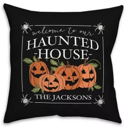 Personalized Jack O Lanterns Halloween Pillow