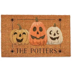 Personalized Jack-O-Lantern Halloween Doormat
