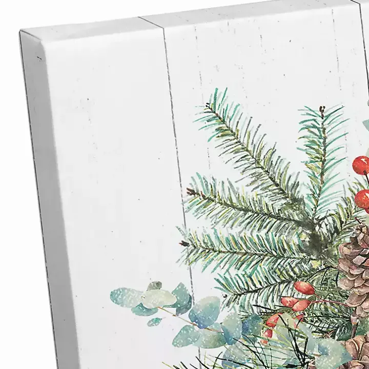 Personalized Joyful Mittens Canvas Art Print