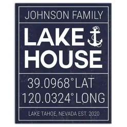 Personalized Lake House Canvas Wall Plaque