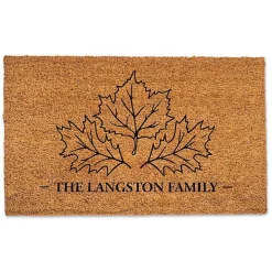 Personalized Leaf Trio Doormat