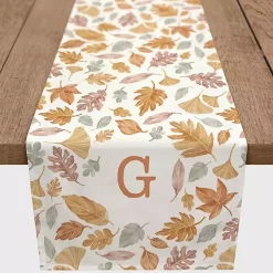 Personalized Leaves Monogram Table Runner, 90 in.