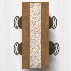 Personalized Leaves Monogram Table Runner, 90 in.