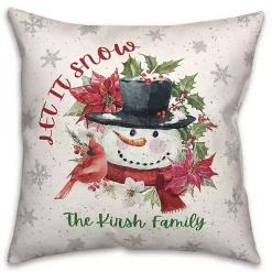 Personalized Let It Snow Snowman Pillow
