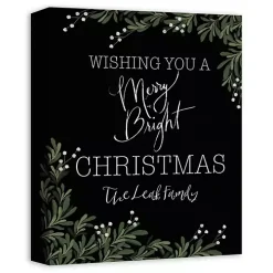 Personalized Merry & Bright Christmas Wall Plaque