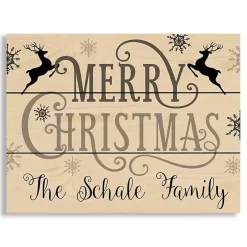 Personalized Merry Christmas Pallet Wall Plaque
