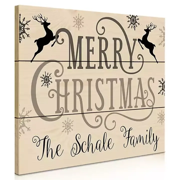 Personalized Merry Christmas Pallet Wall Plaque