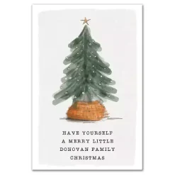 Personalized Merry Little Christmas Canvas Print