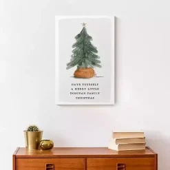 Personalized Merry Little Christmas Canvas Print