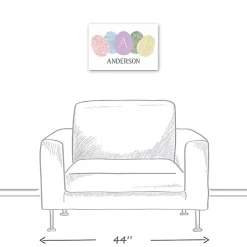 Personalized Monogram Egg Canvas Wall Plaque