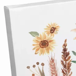 Personalized Monogram Pumpkin Floral Canvas Print