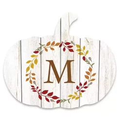 Personalized Monogram Pumpkin Shaped Wall Plaque