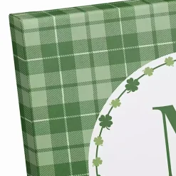 Personalized Monogram Shamrock Canvas Art Print