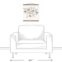 Personalized Monogram Tree Branch Teakwood Print