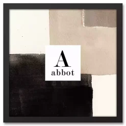 Personalized Neutral Patchwork Framed Wall Plaque