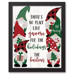 Personalized No Place Like Gnome Canvas Plaque