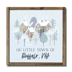 Personalized Oh Little Town Framed Wall Plaque