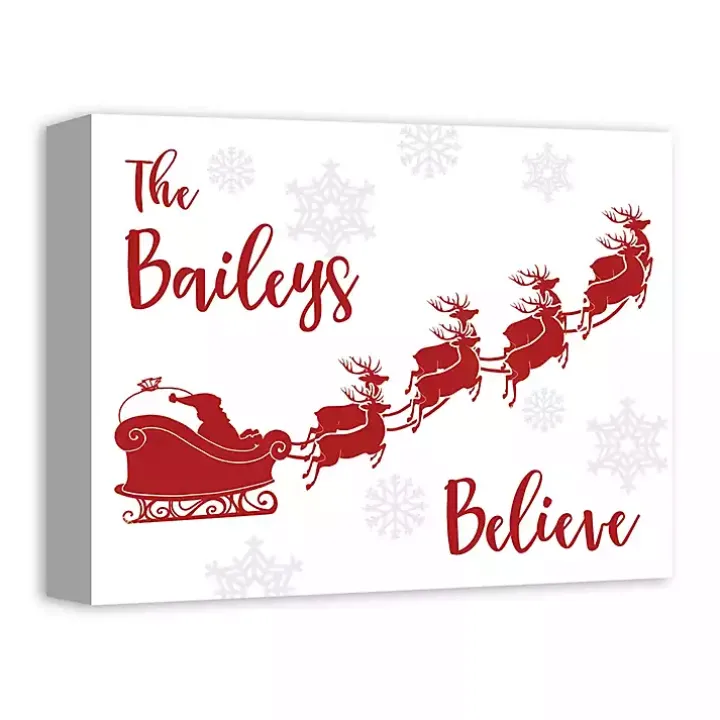 Personalized Our Family Believes Wall Plaque