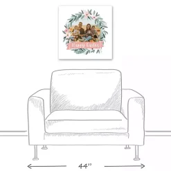 Personalized Photo Easter Wreath Canvas Plaque