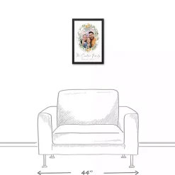 Personalized Photo Floral Wreath Canvas Print