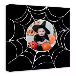 Personalized Photo Spider Web Canvas Print