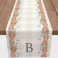 Personalized Plaid Monogram Table Runner, 72 in.