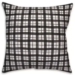 Personalized Pumpkin Black and White Plaid Pillow