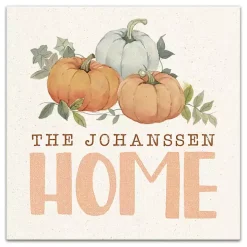 Personalized Pumpkin Home Canvas Art Print