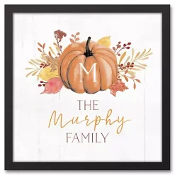 Personalized Pumpkin Monogram Canvas Art Print