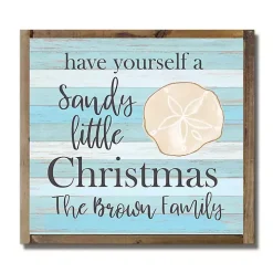 Personalized Sandy Little Christmas Wall Plaque