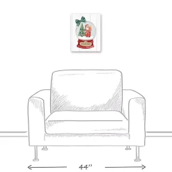 Personalized Santa Snowglobe Canvas Art Print