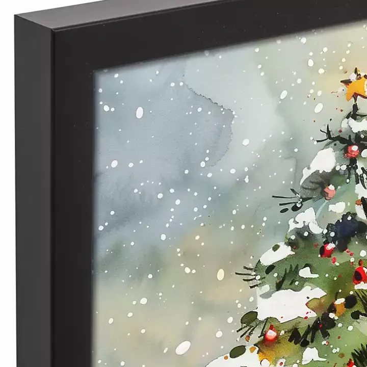 Personalized Watercolor Christmas Canvas Art Print