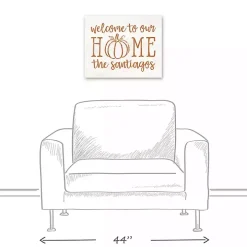 Personalized Welcome Home Fall Canvas Art Print