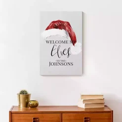 Personalized Welcome My Elves Canvas Wall Plaque