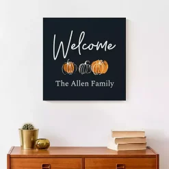 Personalized Welcome Pumpkin Harvest Wall Art